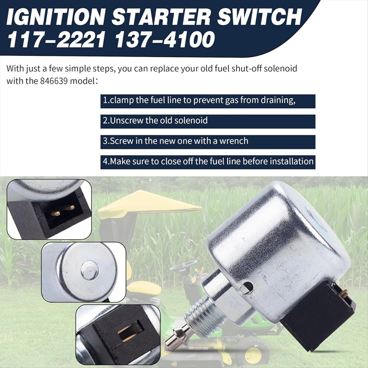Gardening Tools B&Q - Solenoide de Corte AT16 846639 Compatible