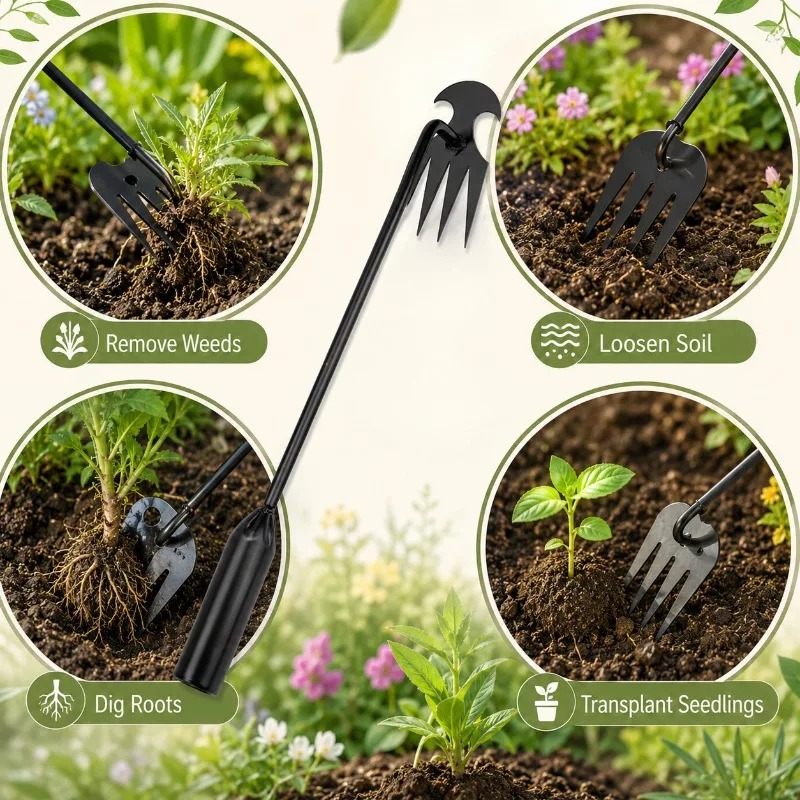 Rastrillo de jardín 2 en 1, he - Gardening Tools Shovel reseña y precio
