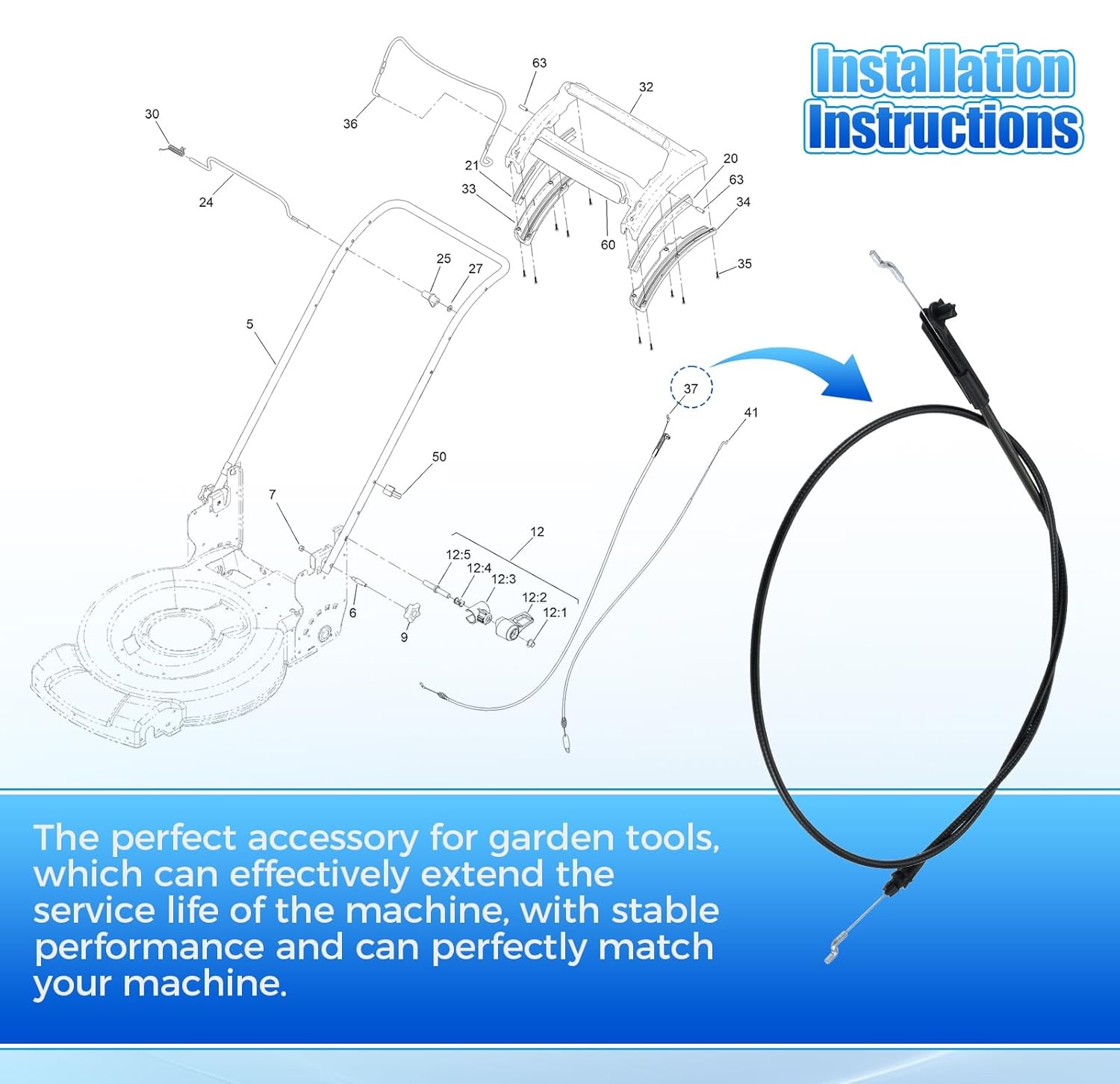 Cable de Freno PP B&S 139-6594 - Gardening Tools B&Q reseña y precio