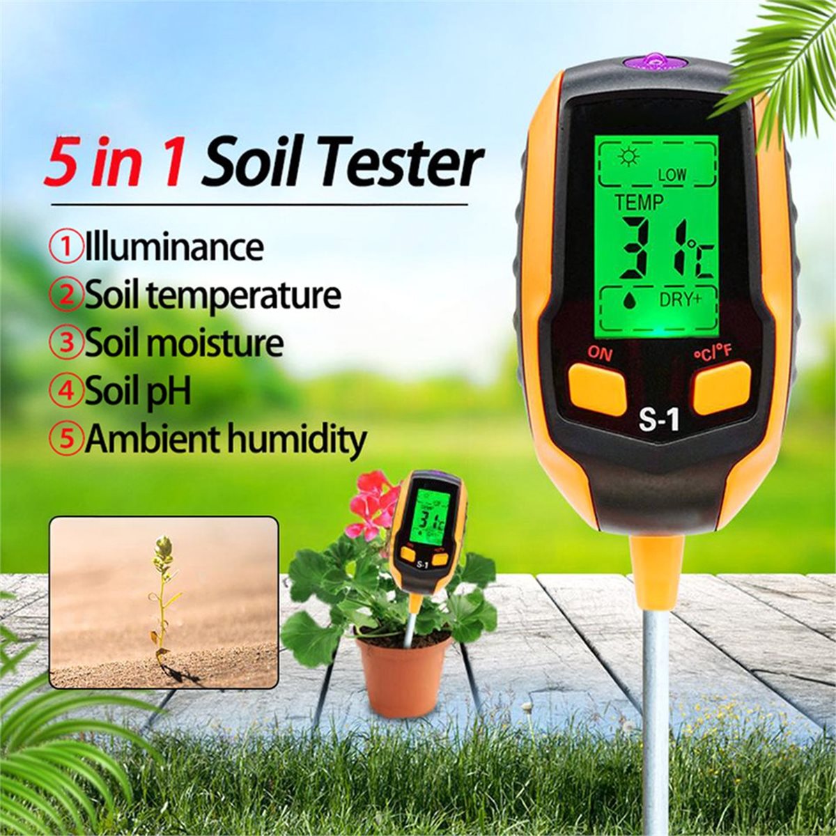 (PQWN) Sensor de Humedad del S - Gardening Tools B&Q reseña y precio