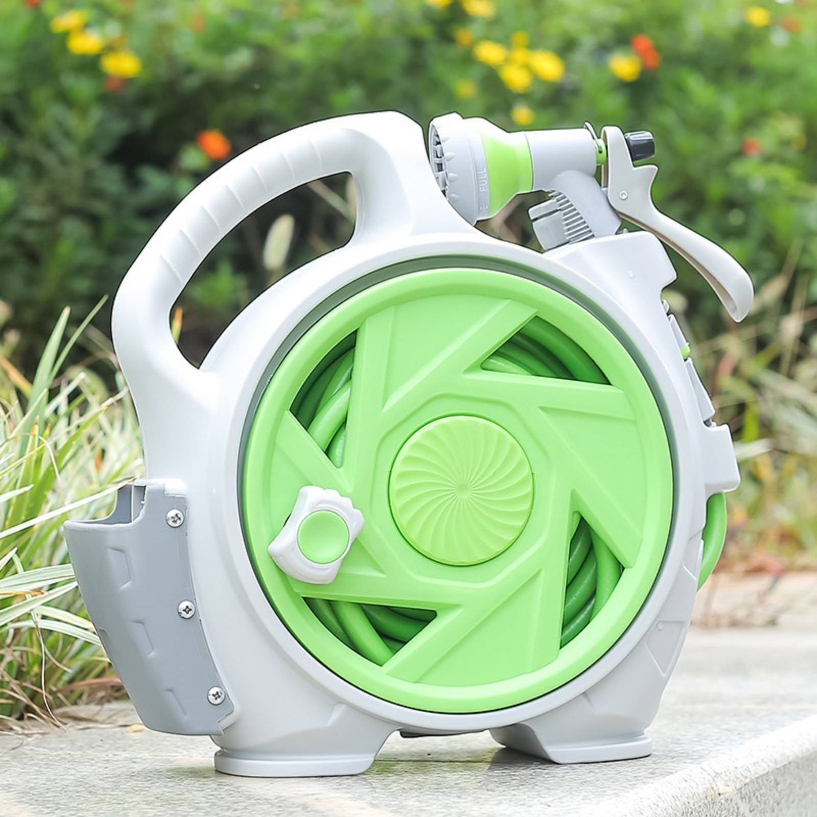 Carrete de manguera portátil s - Gardening Tools Hand reseña y precio