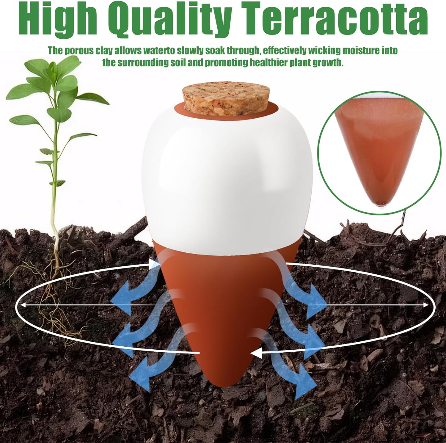 Espuelas de riego de terracota - Root Watering Spike reseña y precio
