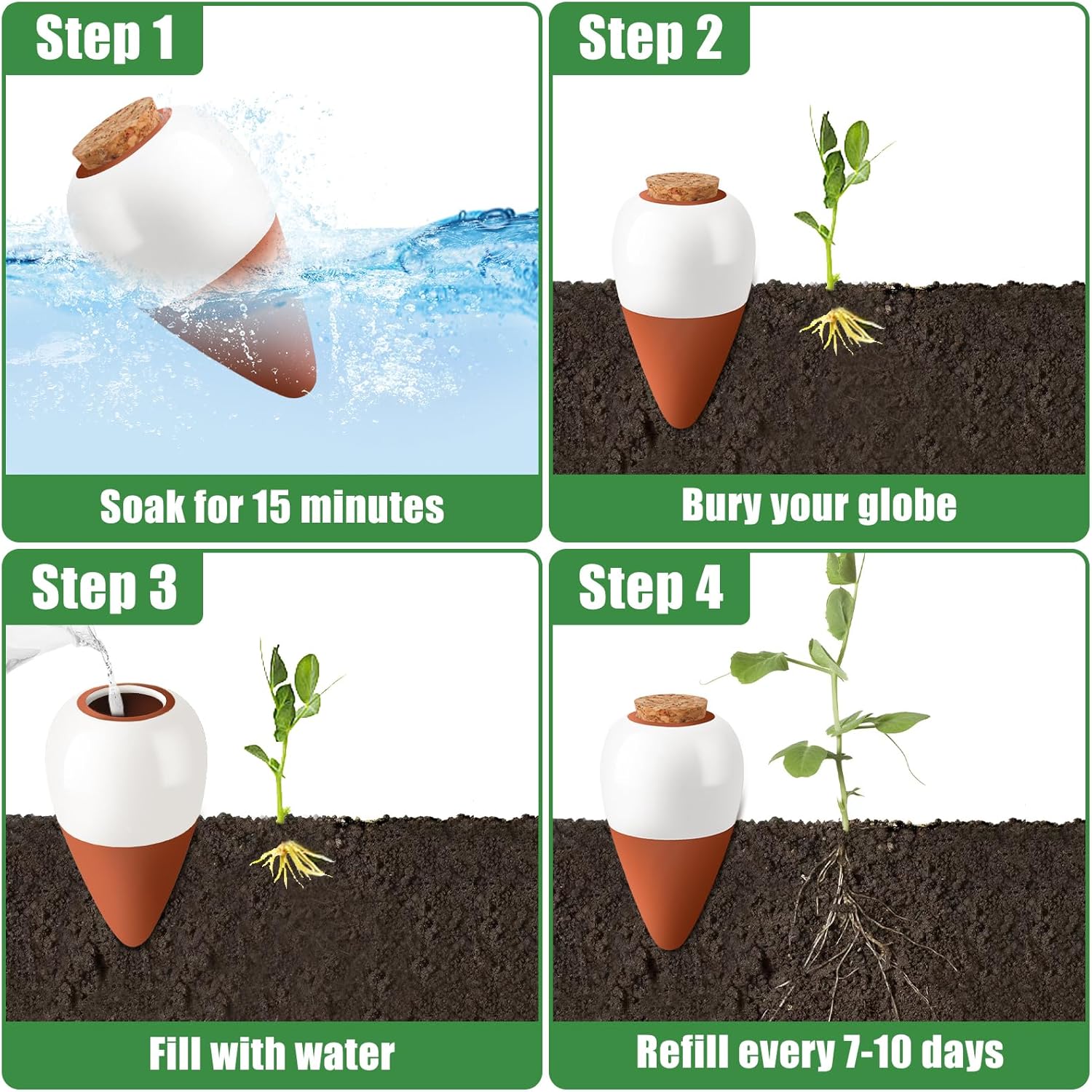 Espuelas de riego de terracota - Root Watering Spike reseña y precio